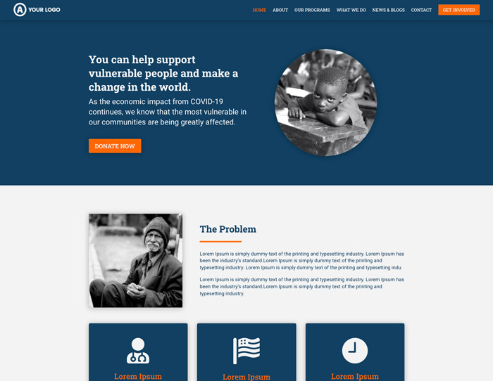 nonprofit website template 1