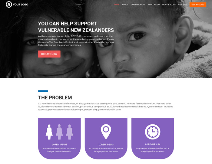 nonprofit website template 2